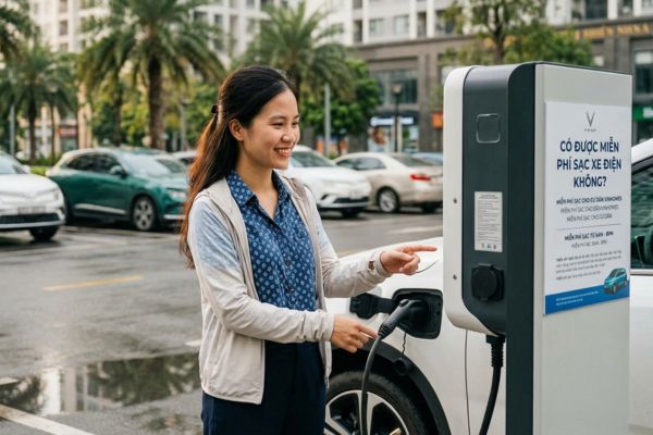 Có được miễn phí sạc xe điện không?