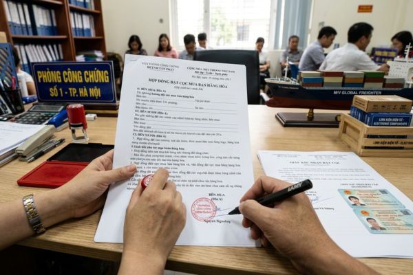 Công chứng hợp đồng đặt cọc mua hàng hóa