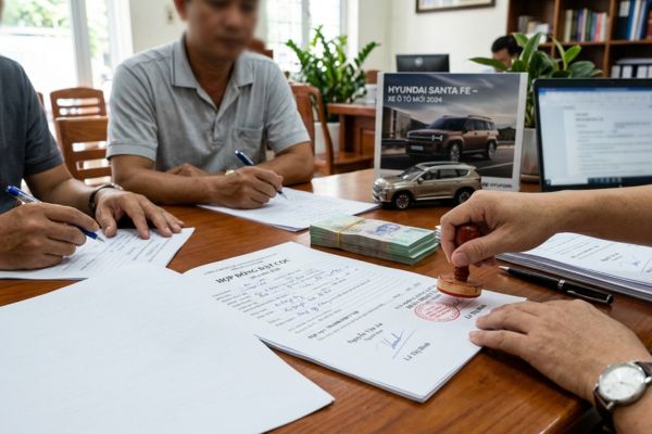 Công chứng hợp đồng đặt cọc mua xe