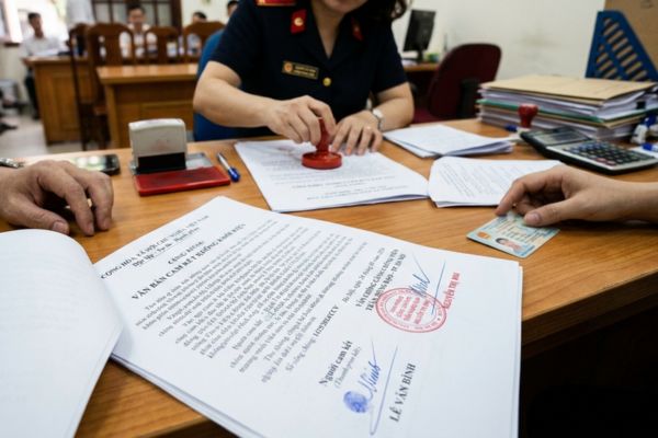 Công chứng văn bản cam kết không khởi kiện