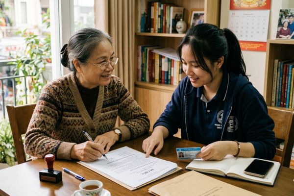 Di chúc của người có con đang theo học đại học