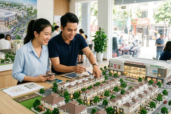 Mua nhà đất trong vùng có trung tâm thương mại