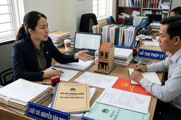 Bán nhà có tranh chấp về hợp đồng vay: Pháp lý