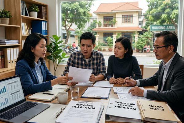 Bán nhà có tranh chấp về tên miền thương mại: Pháp lý