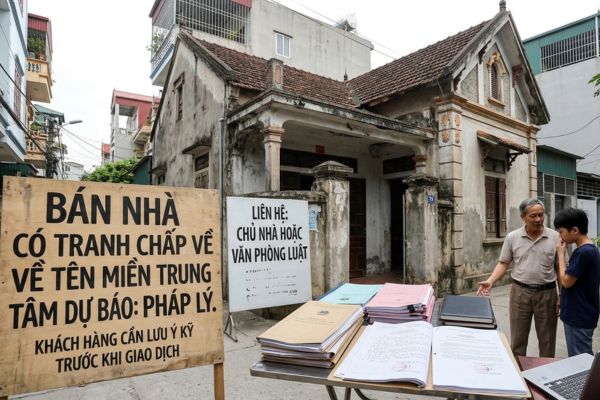 Bán nhà có tranh chấp về tên miền trung tâm dự báo: Pháp lý