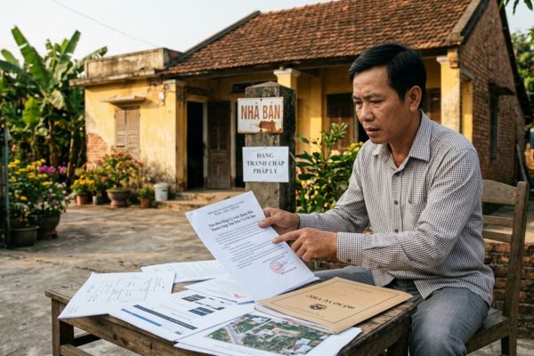 Bán nhà có tranh chấp về tên miền trung tâm mô hình hóa: Pháp lý