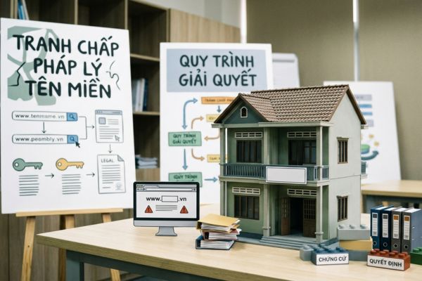 Bán nhà có tranh chấp về tên miền trung tâm mô phỏng: Pháp lý