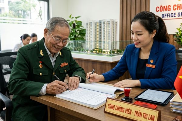 Công chứng hợp đồng mua bán Nhà ở xã hội (NƠXH) cho người có công