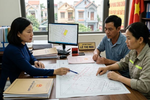 Đất bị chồng lấp ranh giới trên bản đồ địa chính: Xử lý ra sao khi công chứng?