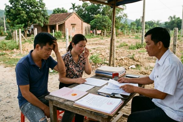 Mua đất bị bên thứ ba gửi đơn ngăn chặn tạm thời