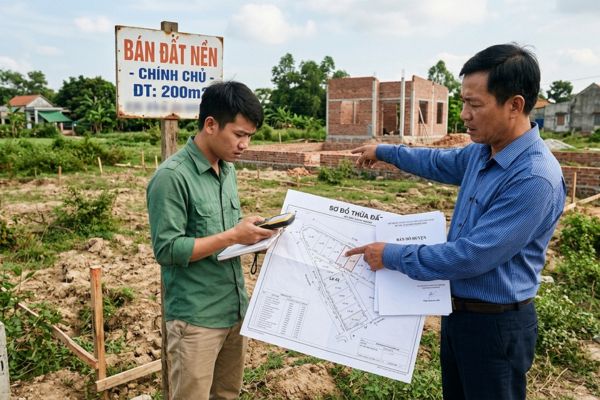 Mua đất không đúng vị trí trên bản đồ: Bài học thẩm định hiện trạng