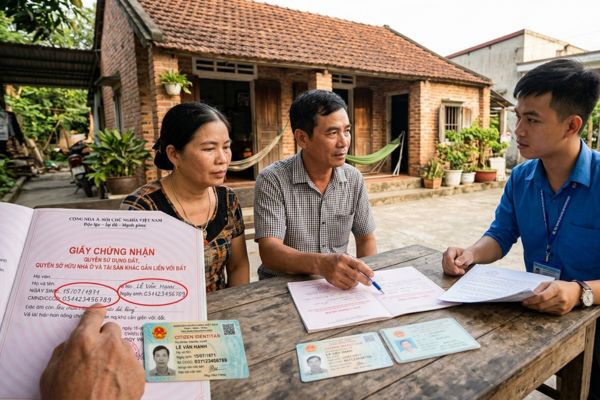 Cách xử lý khi phát hiện sổ đỏ đất bị nhầm lẫn thông tin ngày sinh, CMND