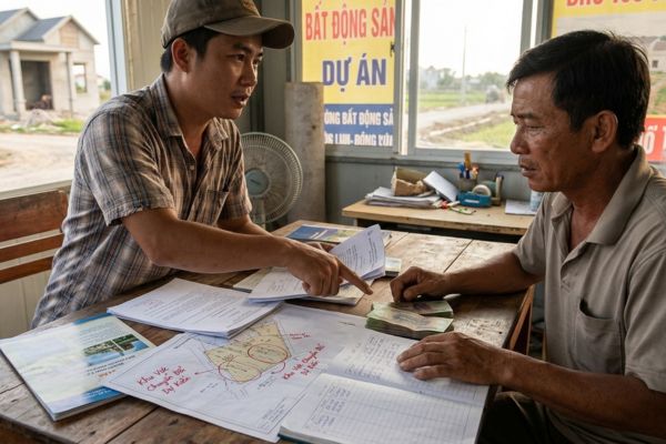 Chiêu trò "hứa hẹn chuyển đổi mục đích sử dụng đất" để thu tiền môi giới