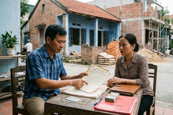 Cho tặng nhà đất dính vi phạm trật tự xây dựng chưa bị xử phạt hành chính