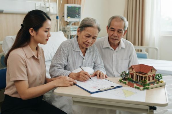 Cho tặng nhà đất khi một trong các bên đang điều trị bệnh tại bệnh viện