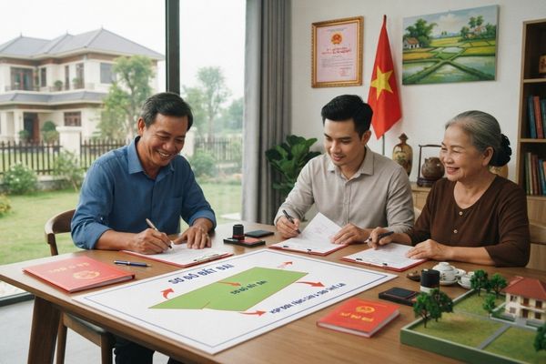 Cho tặng quyền sử dụng đất kết hợp làm hợp đồng cho thuê lại một phần diện tích