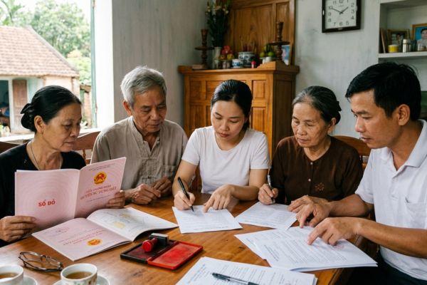 Tặng cho nhà đất thuộc hộ gia đình: Làm sao để không bị sót chữ ký thành viên?