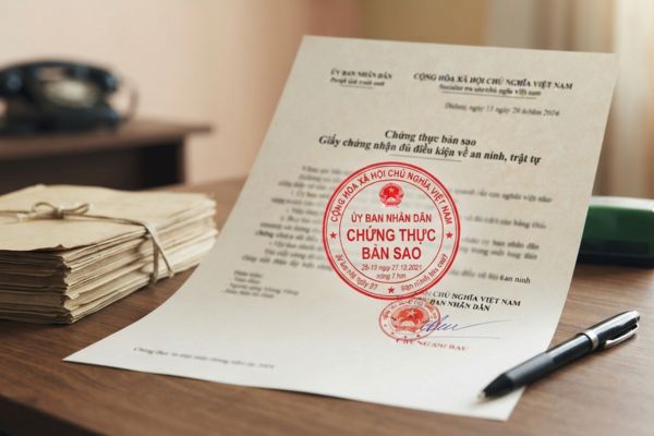 Chứng thực bản sao Giấy chứng nhận đủ điều kiện an ninh trật tự