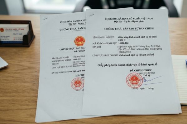 Chứng thực bản sao Giấy phép kinh doanh dịch vụ lữ hành quốc tế