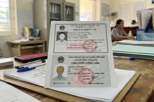 Chứng thực bản sao Thẻ bảo hiểm y tế, Thẻ căn cước công dân của người bệnh