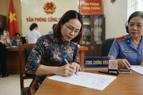 Chứng thực chữ ký trên bản cam kết không có con chung khi làm thủ tục thừa kế