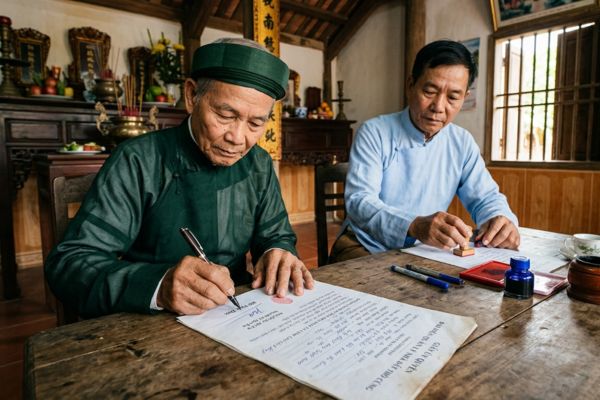 Chứng thực chữ ký trên giấy ủy quyền đại diện quản lý nhà đất thờ cúng
