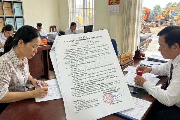Chứng thực chữ ký trên hợp đồng cho mượn thiết bị máy móc công nghiệp