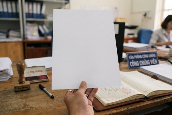 Liệu có thể chứng thực chữ ký trên tờ giấy trắng chưa có nội dung?