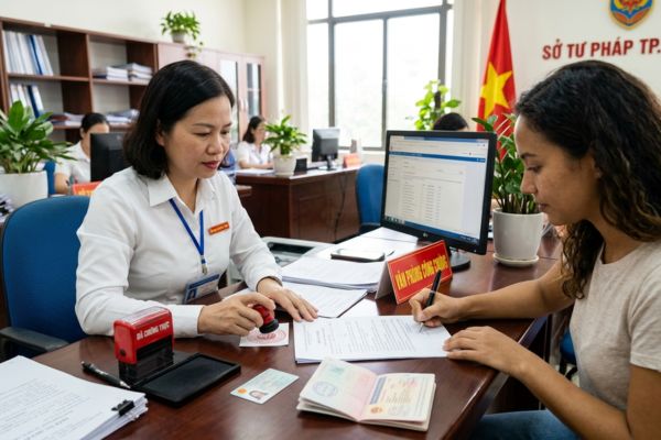 Thủ tục chứng thực chữ ký trên giấy ủy quyền có yếu tố nước ngoài tại VPCC