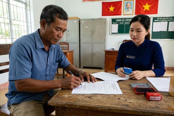 Chứng thực chữ ký trên giấy cam kết giữ nguyên ranh giới đất mốc