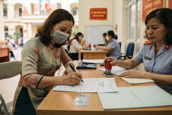 Chứng thực chữ ký trên giấy ủy quyền đi làm thủ tục xin cấp lại sổ hộ khẩu