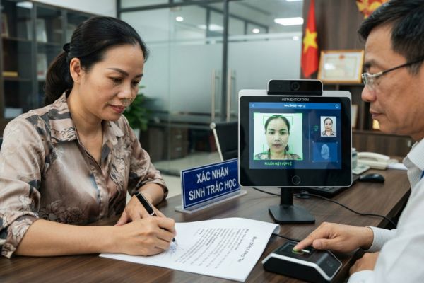 Cơ chế xác minh sinh trắc học khi chứng thực chữ ký để ngăn chặn hành vi giả mạo khuôn mặt