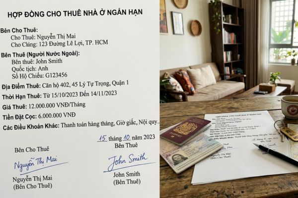 Hợp đồng cho thuê nhà ở ngắn hạn cho người nước ngoài du lịch