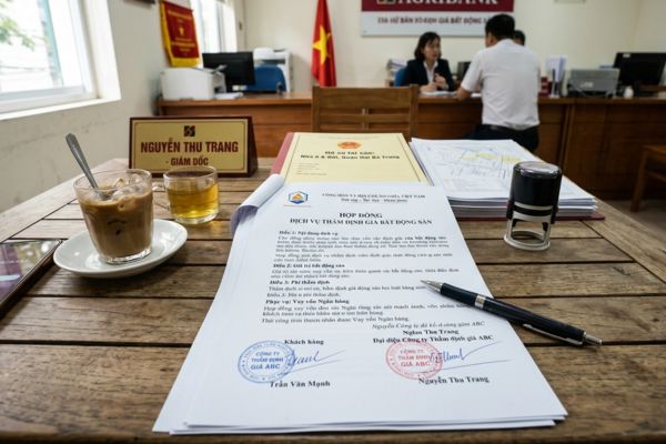 Hợp đồng dịch vụ thẩm định giá bất động sản phục vụ vay vốn ngân hàng