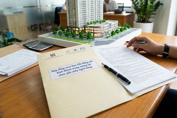 Hợp đồng mua bán bất động sản hình thành trong tương lai chưa giải chấp ngân hàng