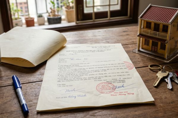 Hợp đồng tặng cho nhà đất kèm điều kiện không được cho thuê lại