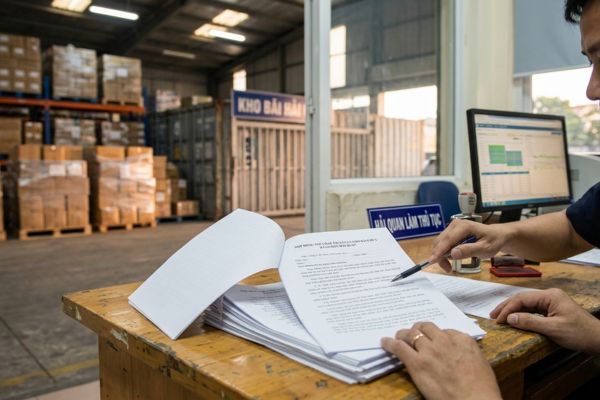 Hợp đồng thế chấp tài sản là kho bãi chứa hàng hóa hải quan