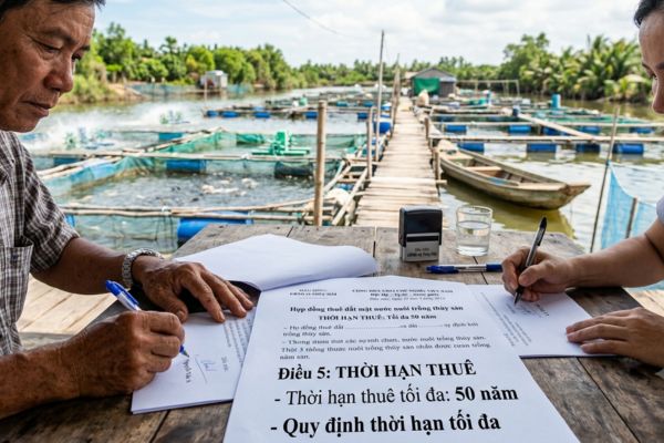 Hợp đồng thuê đất mặt nước nuôi trồng thủy sản: Quy định thời hạn tối đa