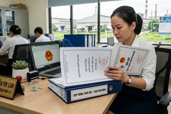 Hợp đồng thuê đất trong khu công nghiệp: Bộ hồ sơ pháp nhân doanh nghiệp cần có