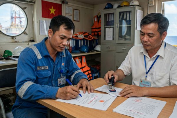 Thủ tục chứng thực chữ ký cho người đang sinh sống trên tàu biển, giàn khoan xa bờ